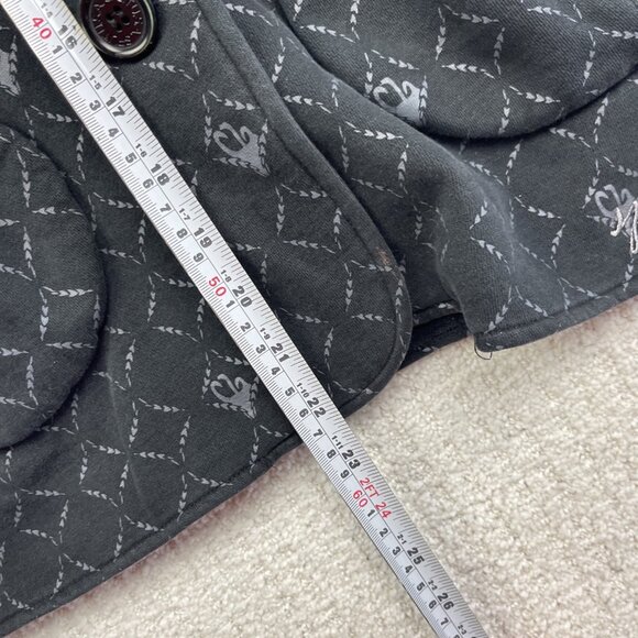 Vintage Split USA Hoodie Women S Black 90s Faded Skateboards Button Up Punk Emo - Picture 9 of 14